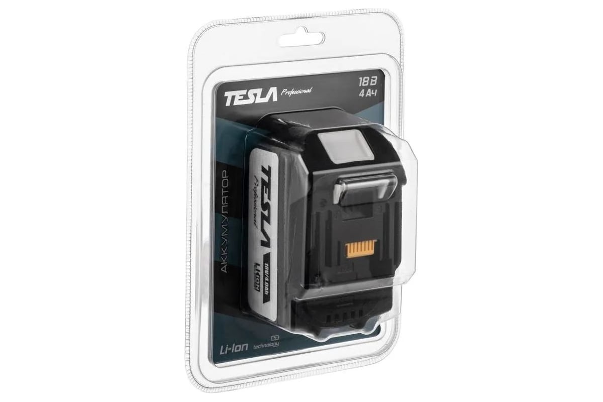 Аккумулятор Tesla TB1840 18.0 В 4.0 Ач 834614 - выгодная цена, отзывы,  характеристики, фото - купить в Москве и РФ