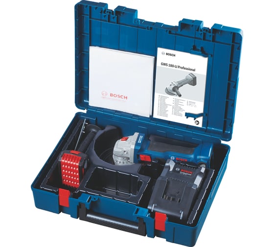 Аккумуляторная угловая шлифмашина Bosch GWS 180-LI + батарея + ЗУ 06019H90R1