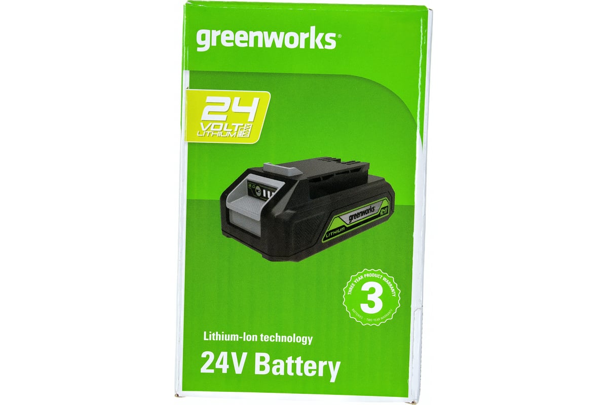 Аккумулятор G24B2 24V 2Ач Greenworks 2926707 - выгодная цена, отзывы ...