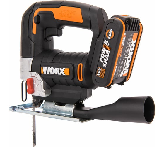 Аккумуляторный лобзик WORX 20 В, 1x2 Ач, кейс WX543 16413141