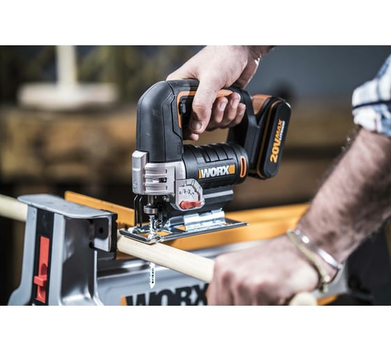 Аккумуляторный лобзик WORX 20 В, 1x2 Ач, кейс WX543