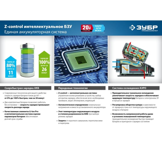 Аккумуляторная батарея ЗУБР Профессионал, 12 В, Li-Ion PRO, 1.5 Ач, тип Т7, S-12 T7