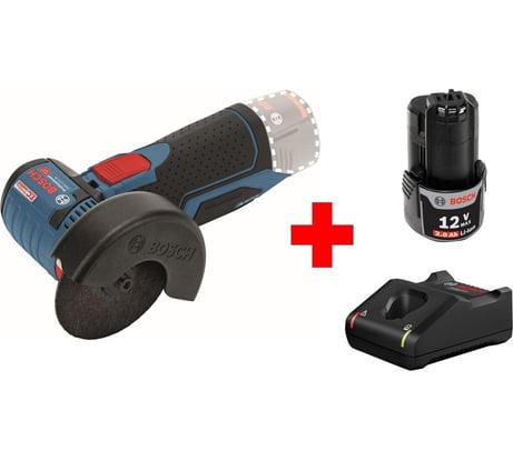 Аккумуляторная угловая шлифмашина Bosch GWS 12V-76 + 1x2.0 Ah + GAL 12V-40 0615990M2P