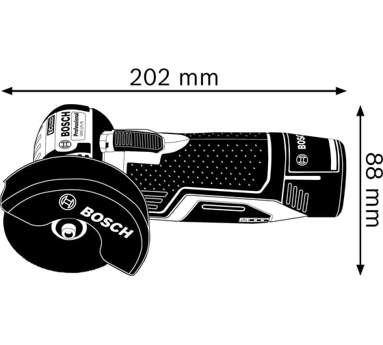 Аккумуляторная угловая шлифмашина Bosch GWS 12V-76 + 1x2.0 Ah + GAL 12V-40 0615990M2P