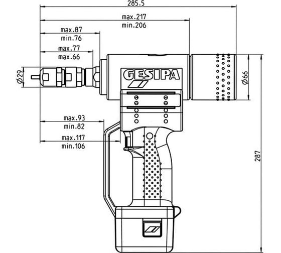 Аккумуляторный заклепочник GESIPA FireBird 7260032 / 1457414