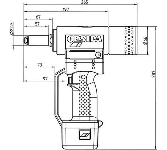 Аккумуляторный заклепочник GESIPA AccuBird 7250037/1434898