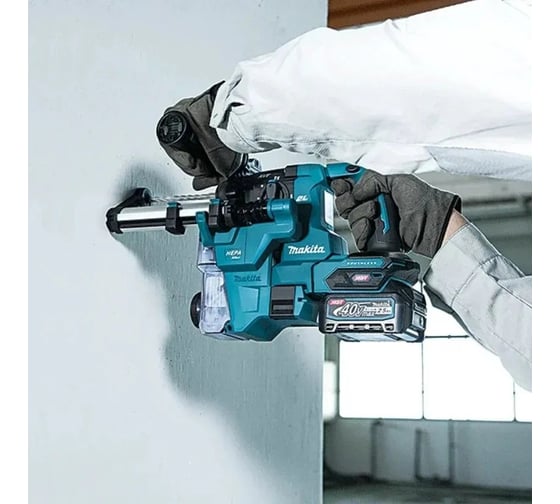 Перфоратор аккумуляторный Makita 3 режима, XGT 40В BL AWS AVT XPT, 20мм, 2,1 Дж, SDS plus, тормоз, защита от непреднамеренного включения, поддержание оборотов под накрузкой, подсветка, поставляется без ЗУ и АКБ HR010GZ