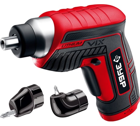 Аккумуляторная отвертка с битами ЗУБР ViX О-Е-3.6 ЛиМ2