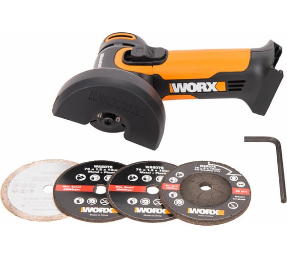 Угловая аккумуляторная шлифмашина WORX WX801