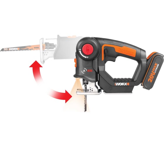 Аккумуляторный лобзик-сабельная пила WORX WX550