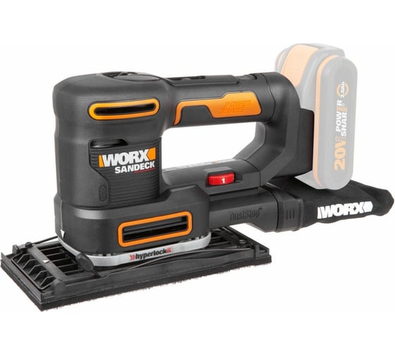 Аккумуляторная виброшлифмашина WORX WX820.9 1