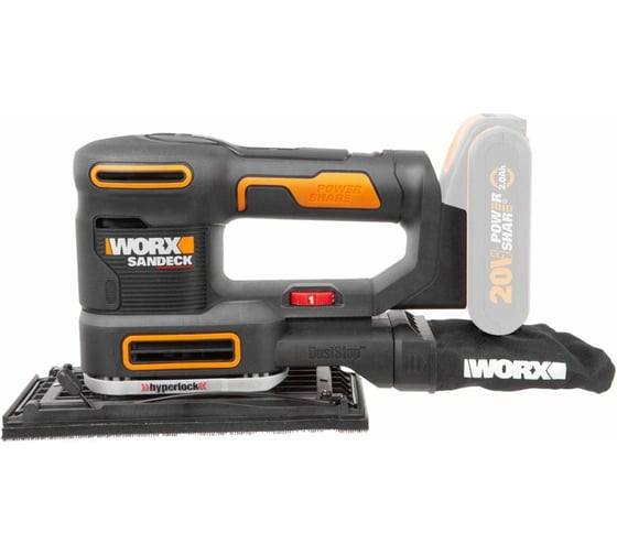Аккумуляторная виброшлифмашина WORX WX820.9