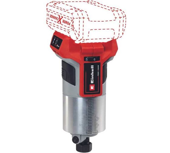 Аккумуляторный фрезер Einhell PXC TP-RO 18 Set Li BL,18В,10-30 т/мин,цанга 6/8 мм, 2 станины, без АКК 4350410