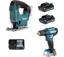 Набор Makita CXT CLX237: аккумуляторный лобзик JV101DZ + аккумуляторная дрель-шуруповерт DF333DZ