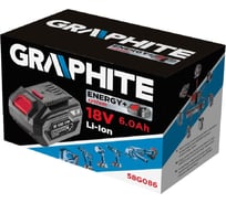 Батарея аккумуляторная Energy+ (18 В; Li-Ion; 6 Ач.) GRAPHITE 58G086