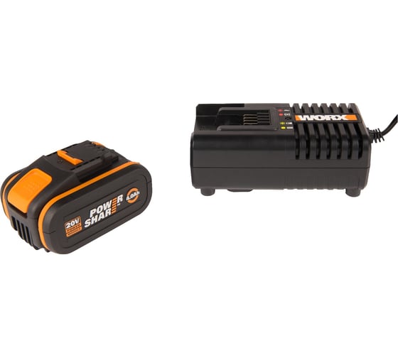 Комплект аккумулятор 4 Ач с зарядным устройством на 2А WORX WA3604