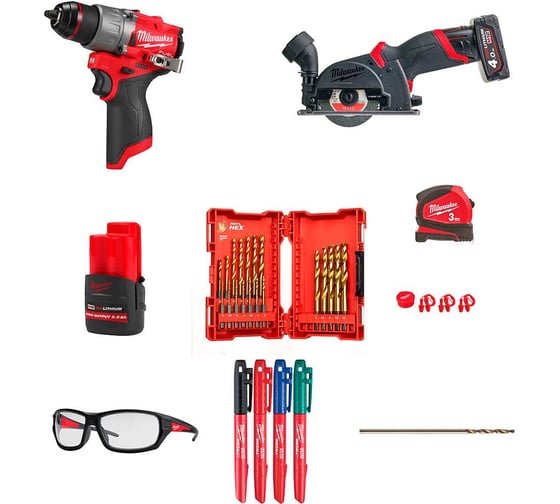 Набор инструментов Milwaukee M12 FCOT100P 100-летие 493310002 1