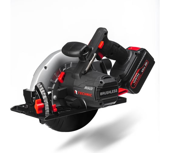 Пила циркулярная аккумуляторная RUNTEC TECHNIC 190x30 мм, 20В, 2x4Ач, 1000Вт RT-CS1000T