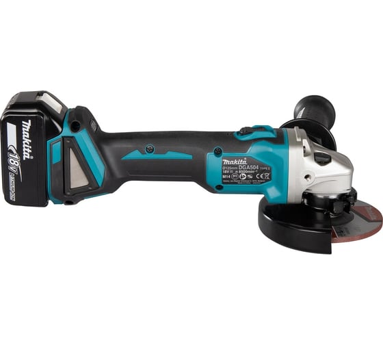 Шлифовальная угловая аккумуляторная машина Makita LXT 18В DGA504RT