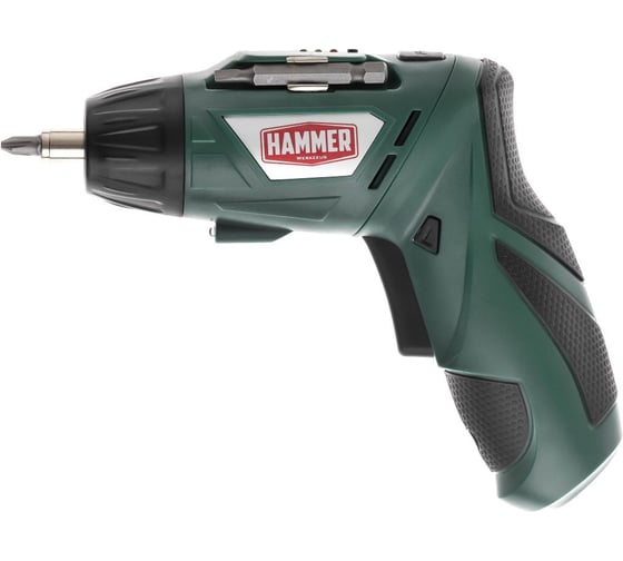 Аккумуляторная отвертка Hammer Flex с набором бит, 3.6 В 1.3 Ач, 4 Нм, Li-Ion ACD3.6A 1