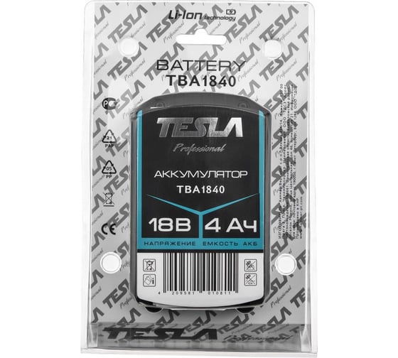 Аккумулятор TBA1840 (18.0 В; 4.0 Ач) TESLA 597902