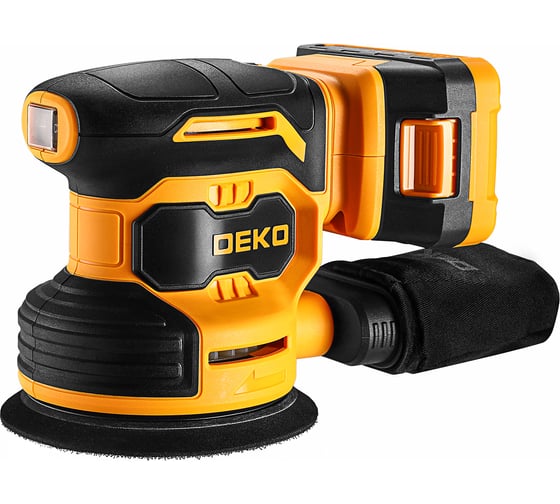 Шлифмашина эксцентриковая аккумуляторная DEKO DKCG-125, 20В, 1x2.0Ач 084-1041