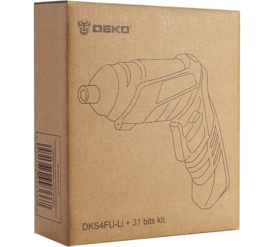 Аккумуляторная отвертка DEKO DKS4FU-Li + набор инструментов 31 предмет 063-4151