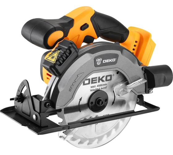 Циркулярная аккумуляторная пила DEKO DKCS20, 20В, 165мм, 2.2Ач 063-4210
