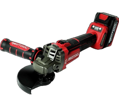 Машина шлифовальная угловая аккумуляторная REDTOOL BG-1197 20В, 125 мм c регулировкой оборотов RT 1197