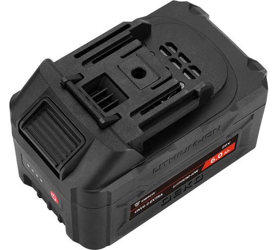 Аккумулятор DEKO UNV6.0 EXTRA, Li-ion, 20В, 6.0А_ч, с повышенной токоотдачей 063-4498