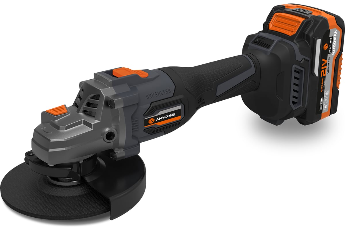Бесщеточная угловая шлифмашинка Anycons AC-AG125 2 акк AC-AG1252 ...