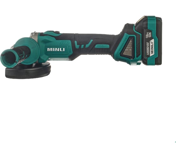 Аккумуляторная бесщеточная угловая шлифмашина MINLI 125mm Li-ion 18Vx2 DC201-4.0A