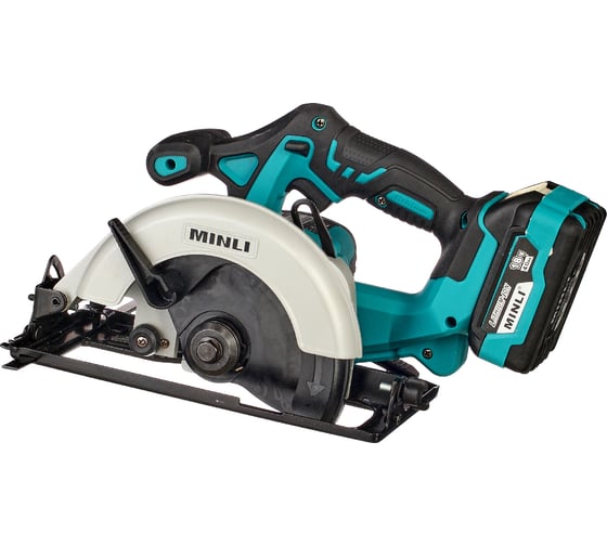 Аккумуляторная бесщеточная циркулярная пила MINLI 165max. 55mm Li-ion 18Vx2 DC602-4.0A