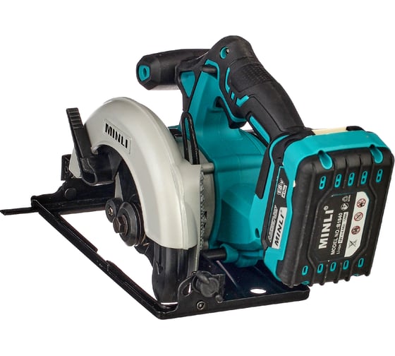 Аккумуляторная бесщеточная циркулярная пила MINLI 165max. 55mm Li-ion 18Vx2 DC602-4.0A