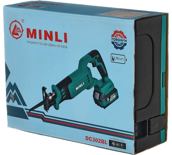 Аккумуляторная сабельная пила MINLI 55mm Li-ion 18Vx2 DC302BL-4.0A