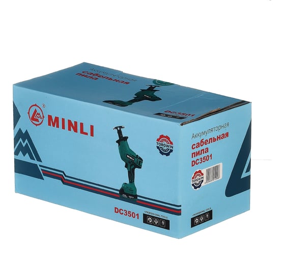 Аккумуляторная сабельная пила MINLI Li-ion 18Vx2 DC3501-2.0A