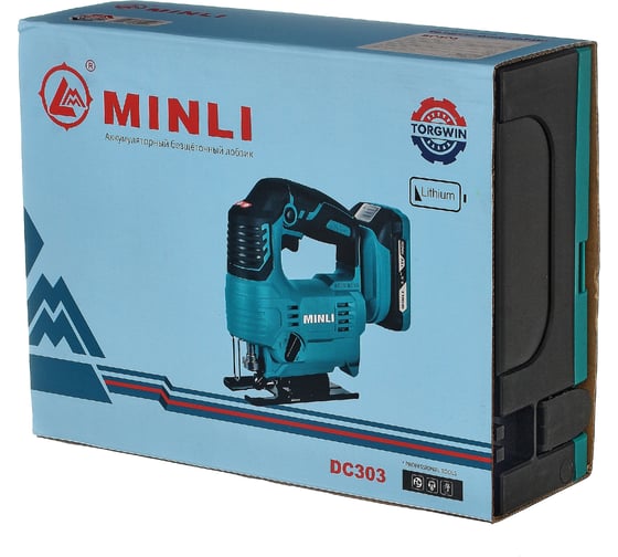 Аккумуляторный бесщеточная лобзиковая пила MINLI 65mm Li-ion 18Vx2 DC303-2.0A