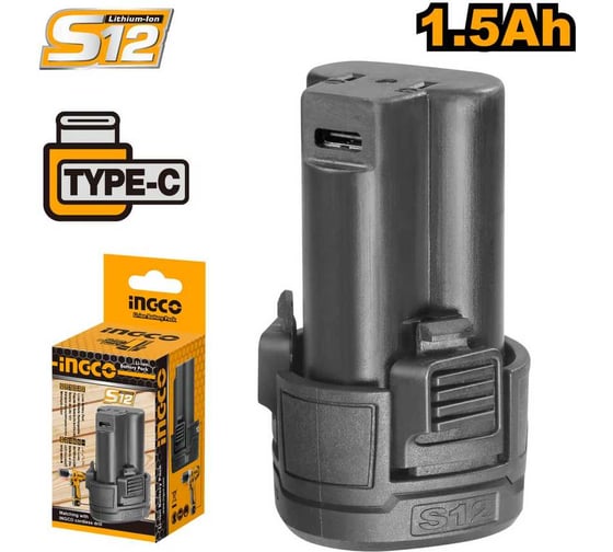 Аккумуляторная батарея Li-Ion 12Вх1,5 Ач INGCO FBLI12153