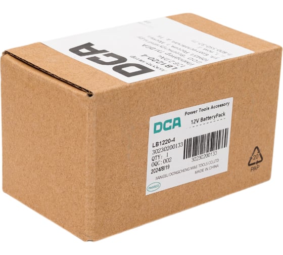 Аккумулятор DCA 12В 2.0Ач LB1220-4