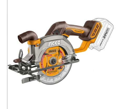 Аккумуляторная дисковая пила INGCO SUPER BL 20В 140мм, 1хАКБ 4Ач и ЗУ, CSLI14021