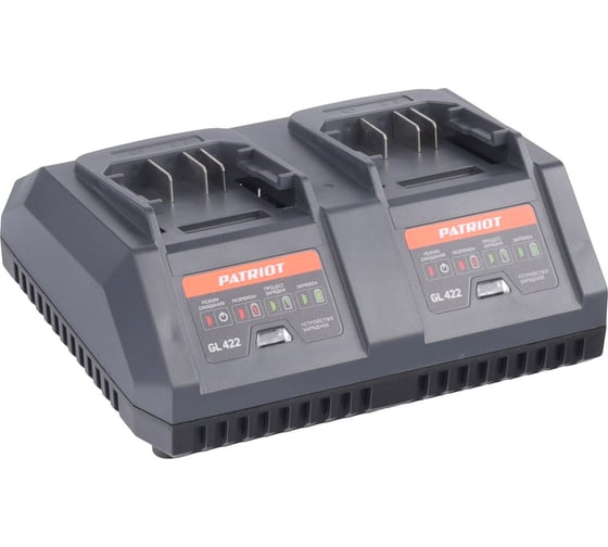 Устройство зарядное Patriot GL422, 40В платформа LCT, ток зарядки, 2.0А, два слота 180301422