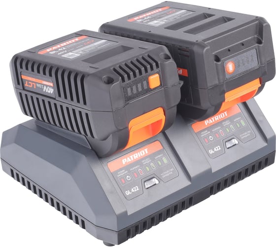 Устройство зарядное Patriot GL422, 40В платформа LCT, ток зарядки, 2.0А, два слота 180301422