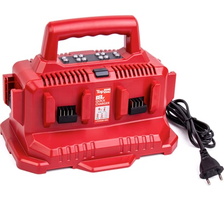 Зарядное устройство для аккумуляторов Milwaukee 18-21V PC6 на 6АКБ. TopOn TOP-M18PC6