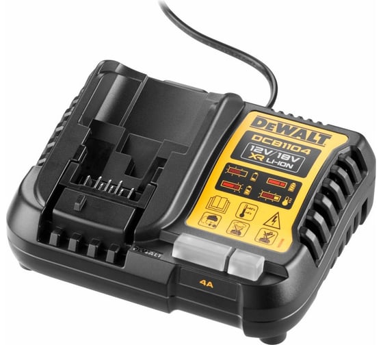 Набор Dewalt: 2 АКБ DCB184, Li-Ion, 18 В, 5 Ач и зарядное устройство DCB1104, 12/18 В, 4 A DCB1104P2 DCB1104P2-QW