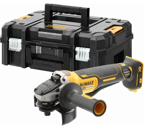 Аккумуляторная угловая шлифмашина DEWALT DCG406NT, 18 В, 125 мм, 9000 об/мин, без АКБ и ЗУ, в кейсе TSTAK DCG406NT-XJ