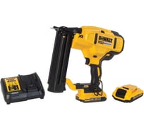 Аккумуляторный шпилькозабивной пистолет DEWALT 18 В, с 2 АКБ, 2 А*ч и ЗУ, в кейсе TSTAK, DCN680D2 DCN680D2-QW