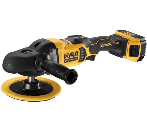 Полировальная орбитальная машина Dewalt DCM849P2, 18В, 180мм, 2 Акб, ЗУ, сумка DCM849P2-QW