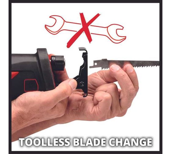Пила сабельная аккумуляторная Einhell PXC TE-AP 18/26 Li, 18 В, ход 26 мм, 0-2600 мин, Quck + 1 акк. 4 Ач + ЗУ 3 А 4326290SET