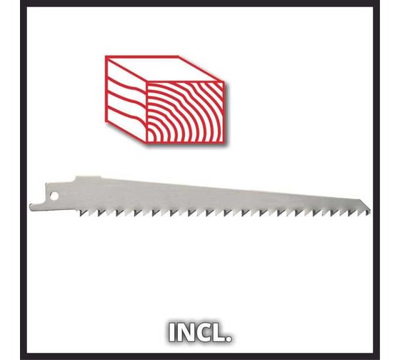 Пила сабельная аккумуляторная Einhell PXC TE-AP 18/26 Li, 18 В, ход 26 мм, 0-2600 мин, Quck + 1 акк. 4 Ач + ЗУ 3 А 4326290SET