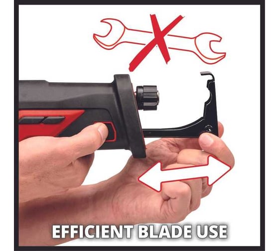 Пила сабельная аккумуляторная Einhell PXC TE-AP 18/26 Li, 18 В, ход 26 мм, 0-2600 мин, Quck + 1 акк. 4 Ач + ЗУ 3 А 4326290SET